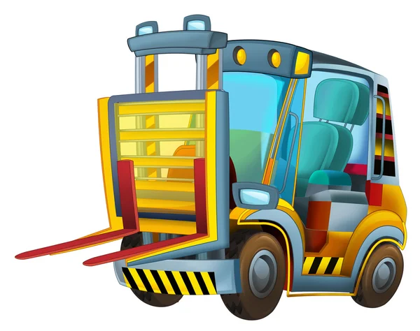 Cartoon car - forklift — Stock Photo, Image