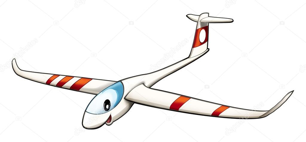 Cartoon plane - glider