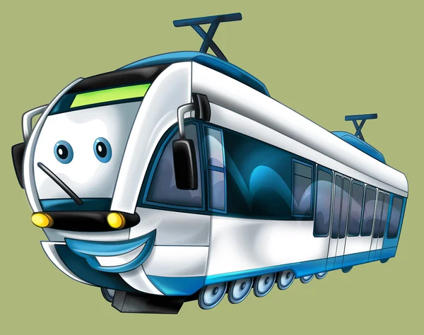 Ilustracja kreskówka pociąg — Zdjęcie stockowe