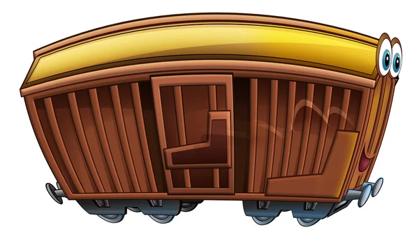 Cartoon cargo carriage — Stock Photo, Image