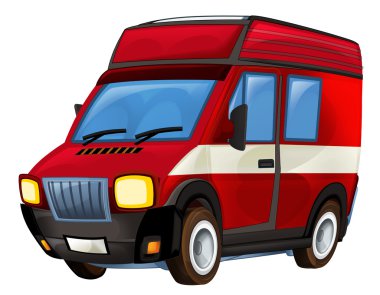 Çizgi film firetruck illüstrasyon