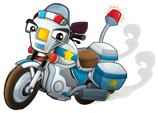 Motocicleta de dibujos animados - caricatura —  Fotos de Stock