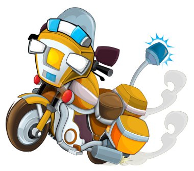 Çizgi film motosiklet illüstrasyon