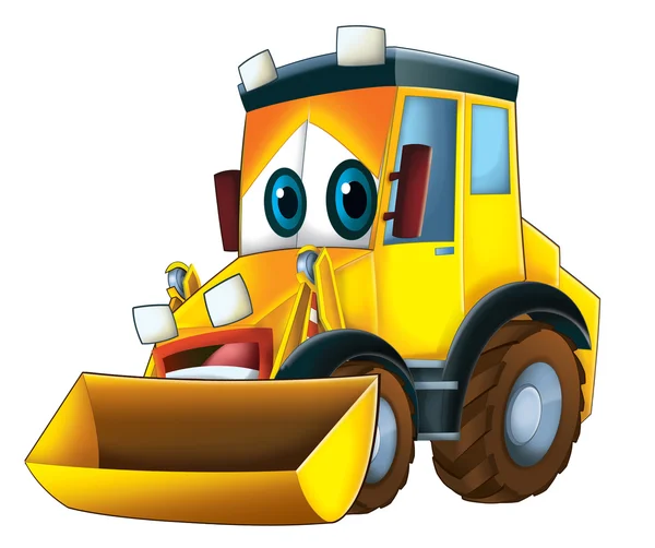 Cartoon excavator illustration — Stock Photo, Image