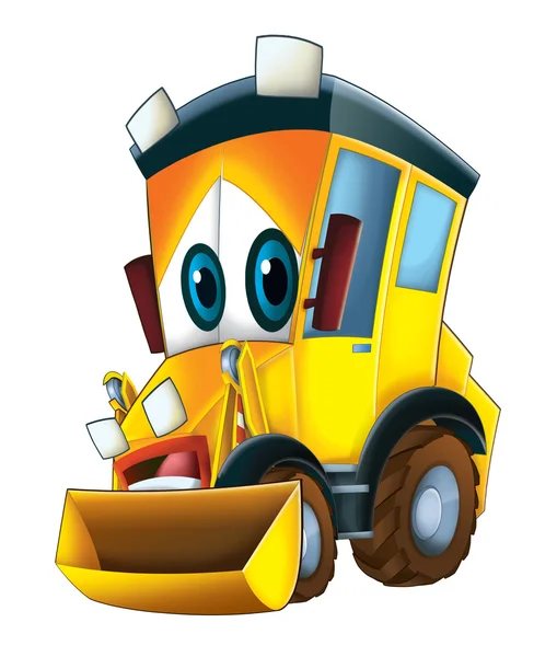 Cartoon excavator illustration — Stock Photo, Image