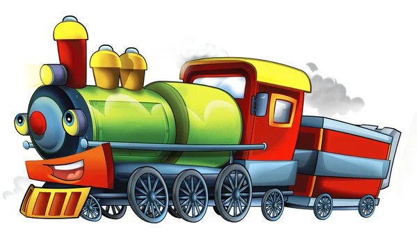 만화 증기 기차 — 스톡 사진