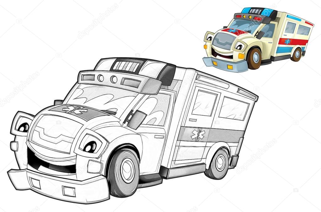 Caricatura de ambulancia fotos de stock, imágenes de Caricatura de  ambulancia sin royalties | Depositphotos