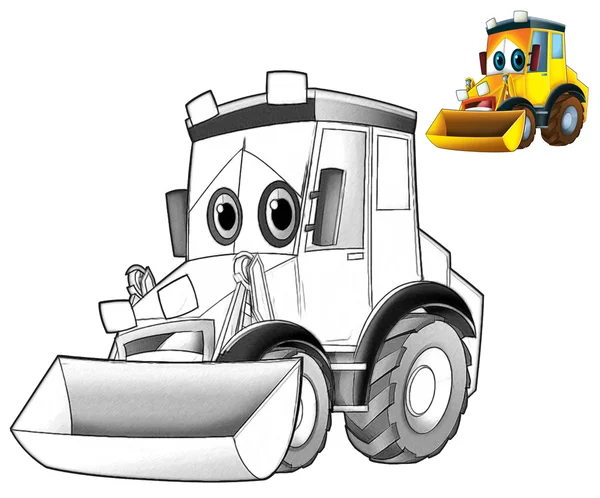 Cartoon excavator — Stock Photo, Image