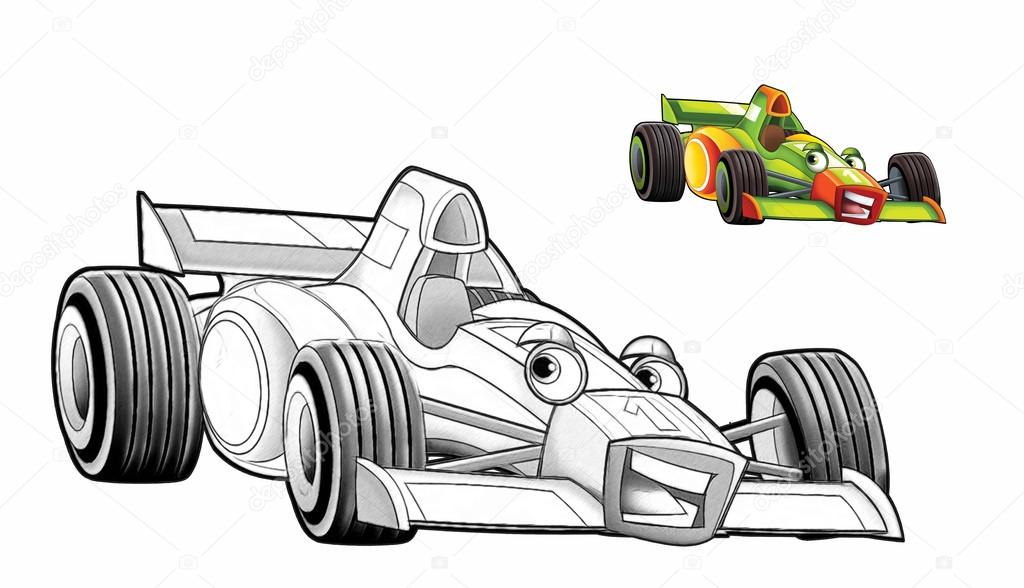 Desenho de Carro de F1 para Colorir - Colorir.com