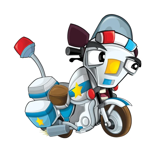 Policía de dibujos animados motocicleta — Foto de Stock