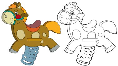 Çizgi film sallanan at