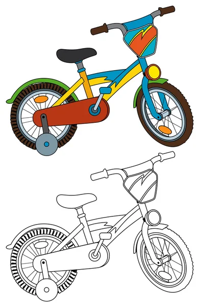 Cartoon vélo - coloriage — Photo