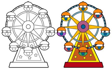 Çizgi film lunapark nesne