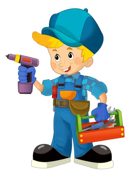 Cartoon mechanic - jongen — Stockfoto