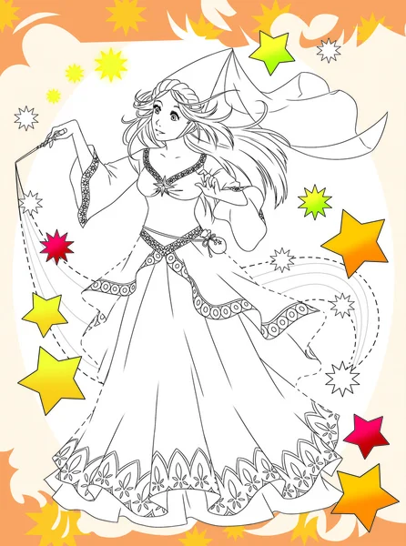 Ilustração de uma bela princesa — Fotografia de Stock