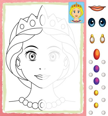 Çizgi film kadın - yüz