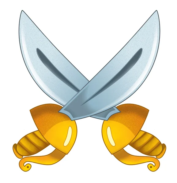 Desenhos animados espada ilustração — Fotografia de Stock
