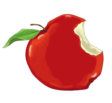 Çizgi film element - elma