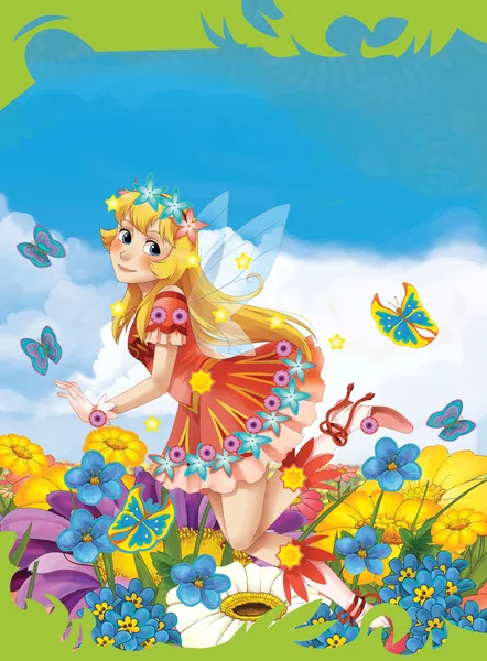 Cartoon fairy princess — Stockfoto