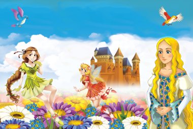 Prenses ile karikatür çerçeve