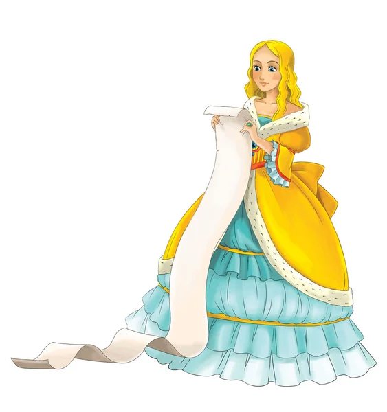 Fairytale cartoon character - princess — Stock Photo, Image