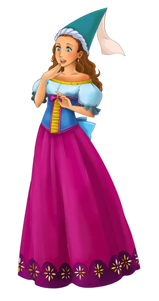 Fairytale cartoon character - princess — Stock Photo, Image