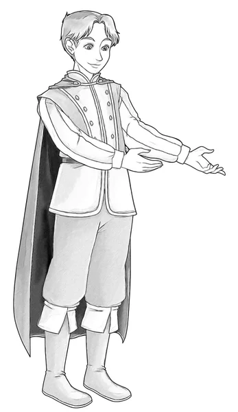 Fairytale cartoon character - prince — Stock Photo, Image