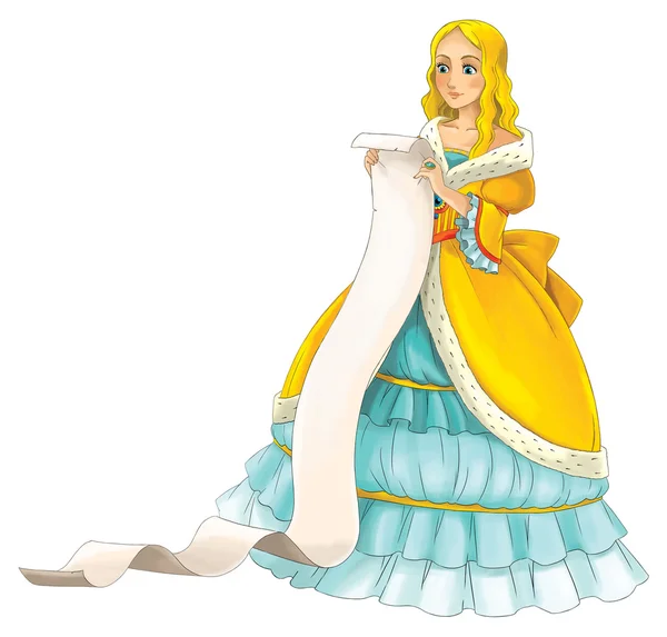 Παραμύθι χαρακτήρες κινουμένων σχεδίων - πριγκίπισσα — Φωτογραφία Αρχείου