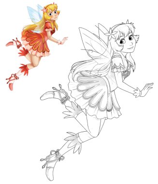 Peri masalı çizgi film karakteri - Prenses