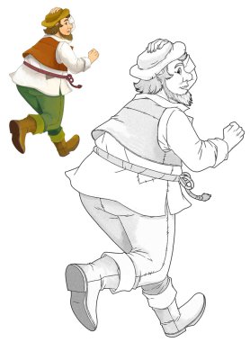 Peri masalı çizgi film karakteri - sayfa boyama