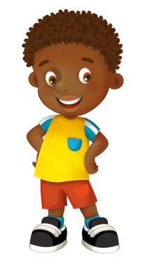 Çizgi film çocuk - mutlu çocuk