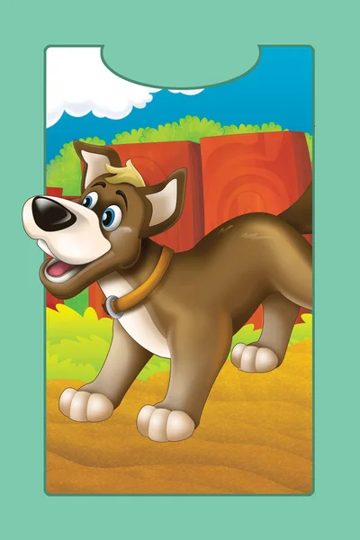 Cartoon farm animal - dog — Stock Photo, Image