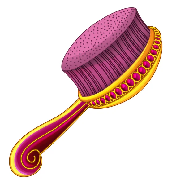 Cartoon element - golden brush — Stock Photo, Image