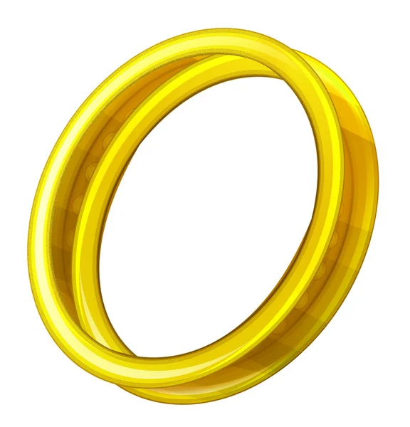 Elemento de dibujos animados - anillo de oro — Foto de Stock