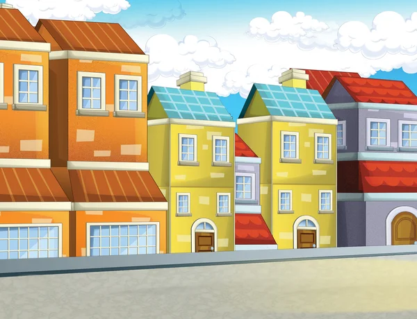 Cartoon city background — Stock Photo, Image