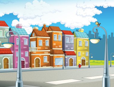 Cartoon city arka plan