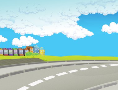 Cartoon city arka plan