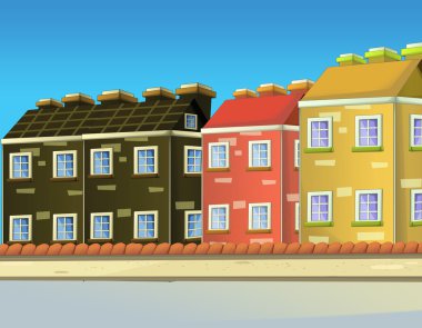 Cartoon city arka plan