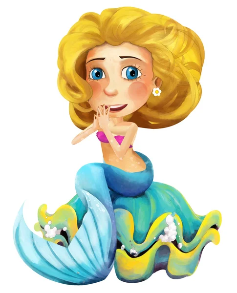 Cartoon mermaid - isolated — Stock Photo, Image