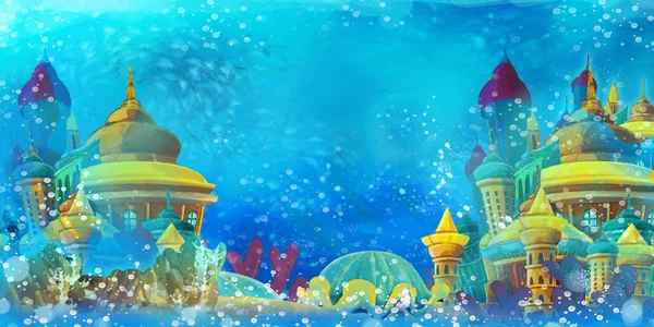 Cartoon undersea background — Stock Photo, Image