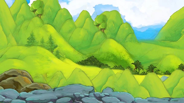 Cartoon nature background — Stock Photo, Image
