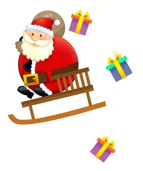 Cartoon santa claus - isoliert — Stockfoto