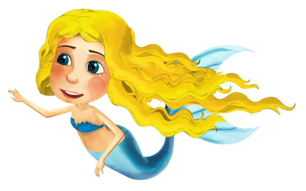 Cartoon happy mermaid — Stock Photo, Image