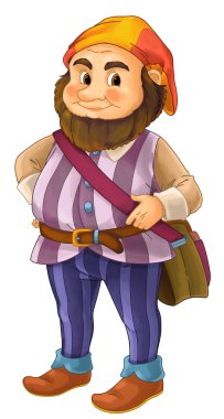 İzole karikatür cüce