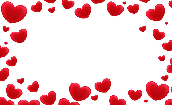 Marco de dibujos animados con corazones — Foto de Stock