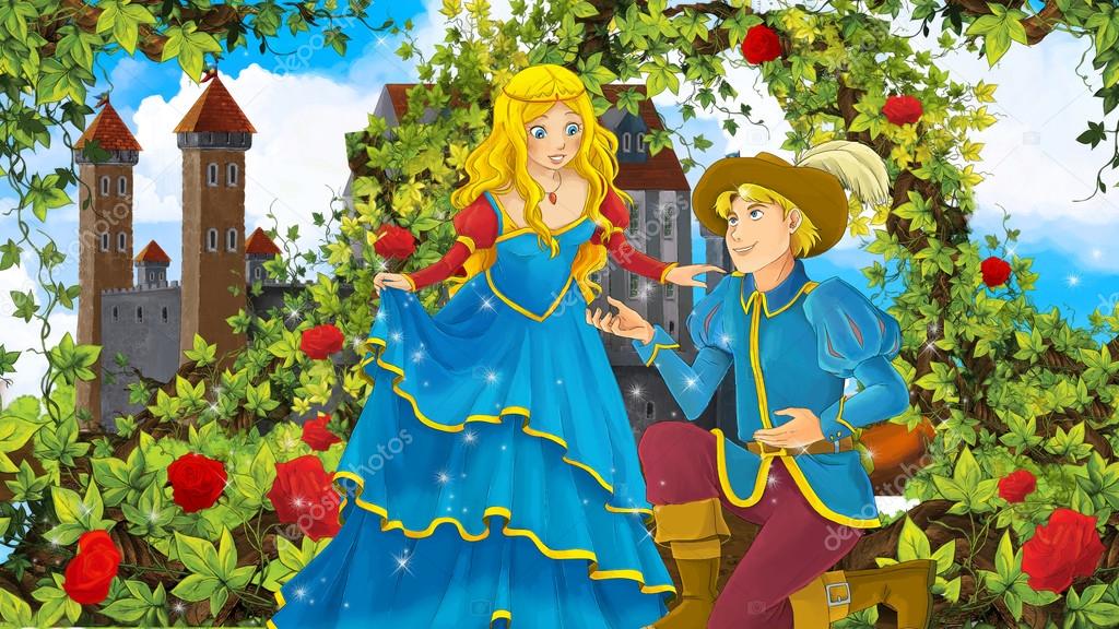 Cartoon romantic scene with royal pair Stock Photo by ©illustrator_hft 96726860 Cartoon romantic scene with royal pair Stock Photo by ©illustrator_hft 96726860