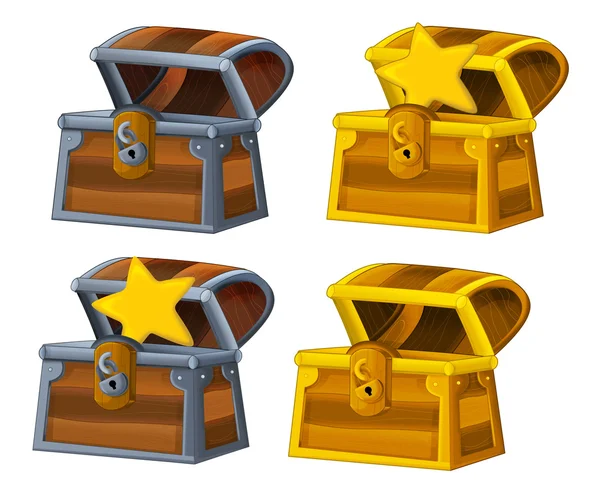 Cartoon chest - isolated — Stock Photo, Image