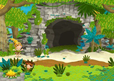 Yerler keşfetmek mağara - yakınındaki insanın evrimi