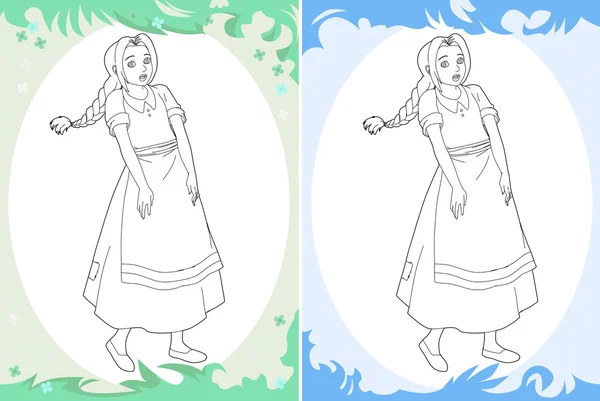 Kreslený princezna - image pro různé pohádky — Stock fotografie