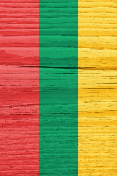 Flag Lithuania Dry Wooden Surface Cracked Age Vertical Background Wallpaper — Stock Photo, Image